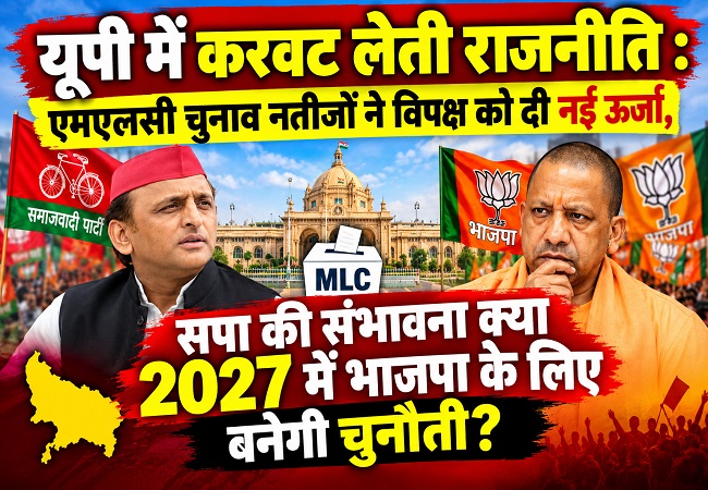 यूपी में करवट लेती राजनीति : एमएलसी चुनाव नतीजों ने विपक्ष को दी नई ऊर्जा, सपा की संभावना क्या 2027 में भाजपा के लिए बनेगी बड़ी चुनौती?